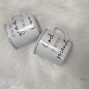 Mugs set inspirational Love and serenity